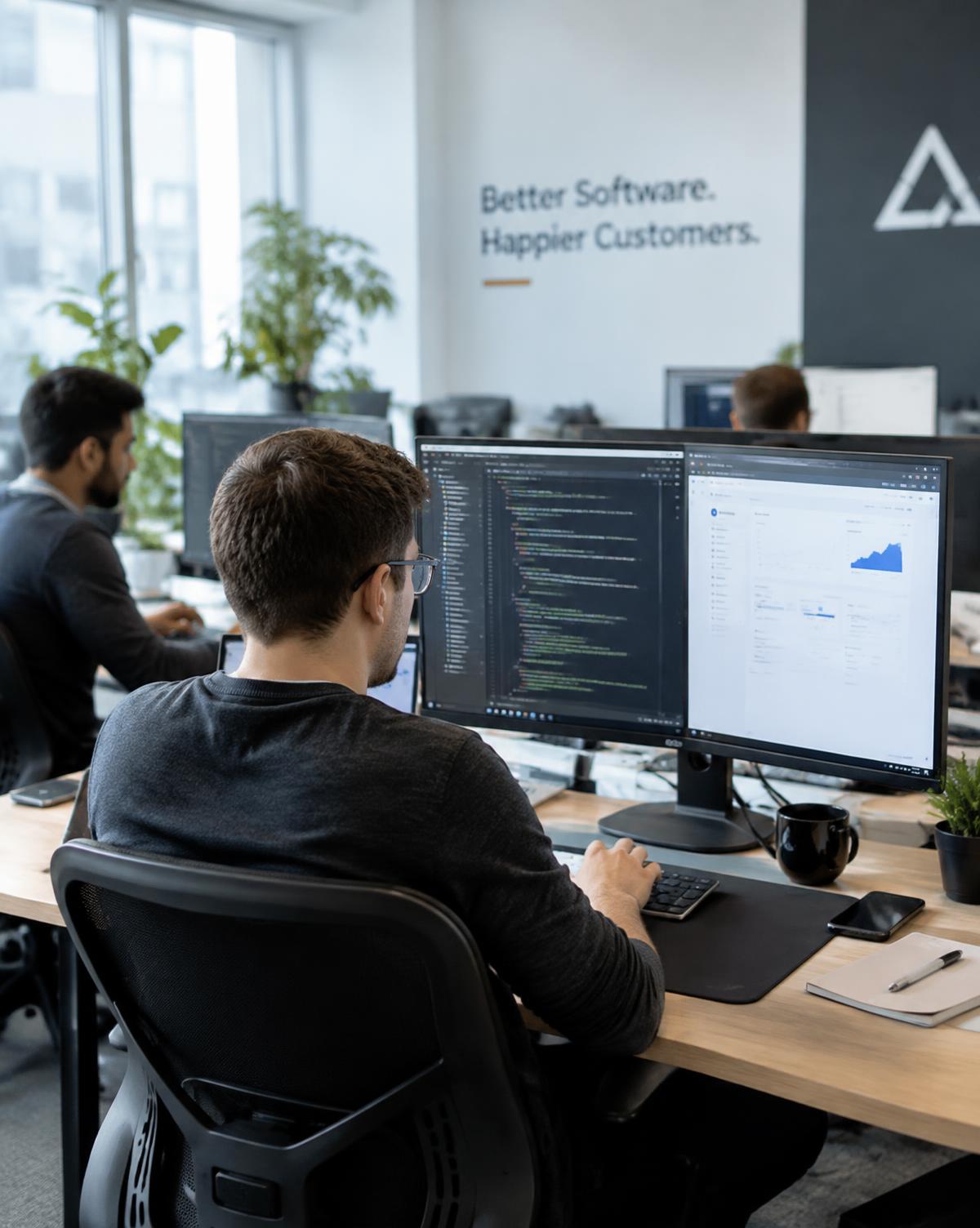 Softwareentwickler bei der Arbeit
